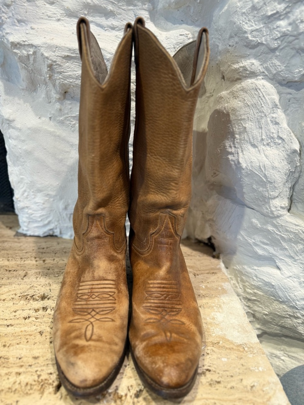 Vintage Brown Leather Larry Mahan’s Cowboy Boots Men’s Size 10.5 H873079